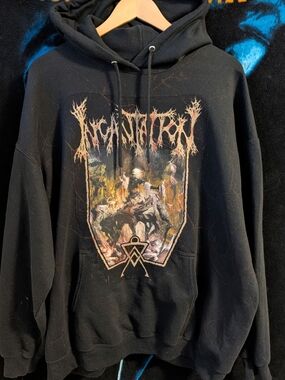 Custom Sewn "Incantation" Hoodie - Black Death Metal Band Hoodie